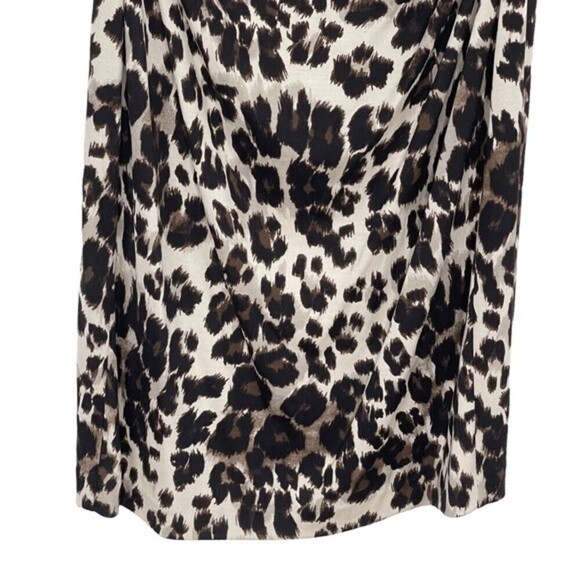 Diane von Furstenberg Dress 6 NWT Leopard Print Sheath Business Casual DVF Silk - Picture 3 of 9